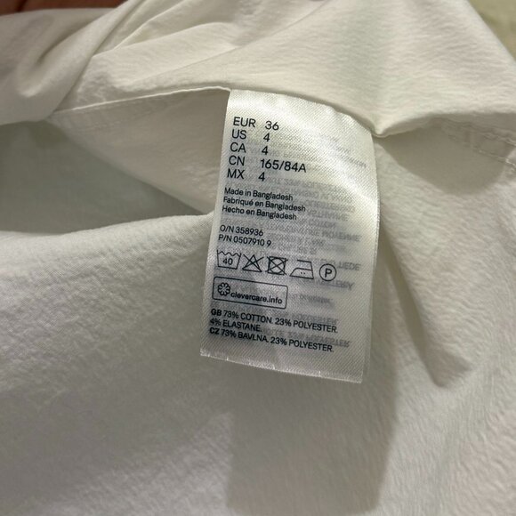 h&m white button down shirt - Picture 4 of 5